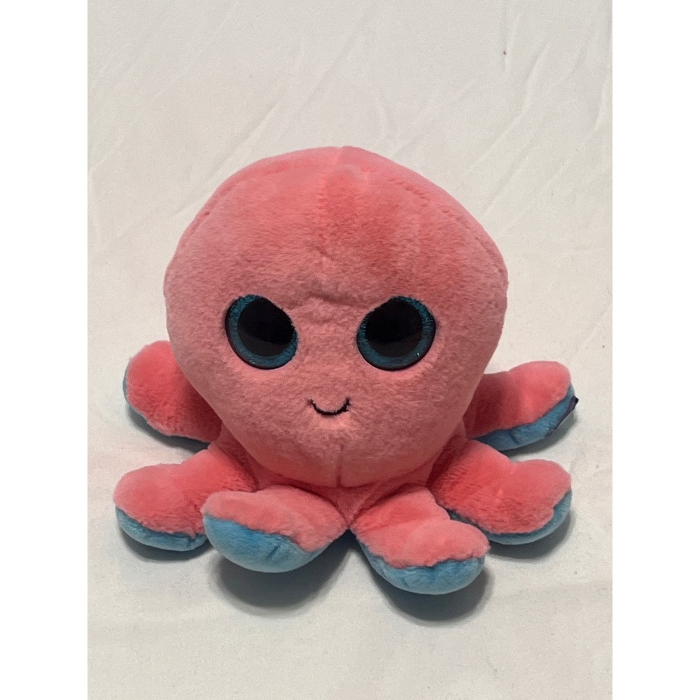 Ty Beanie Boos Sheldon Octopus Pink Blue Glitter Eyes Plush Stuffed Animal 2023